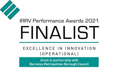 Arum reaches final of IRRV Performance Awards 2021 alongside Barnsley Metropolitan Borough Council